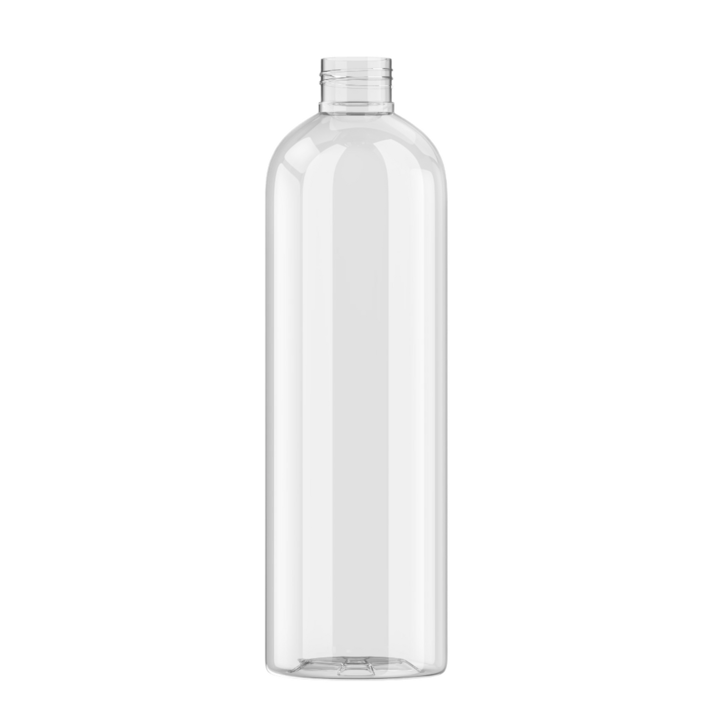16 oz Clear PET Cosmo Round Bottle with 28-400 Neck