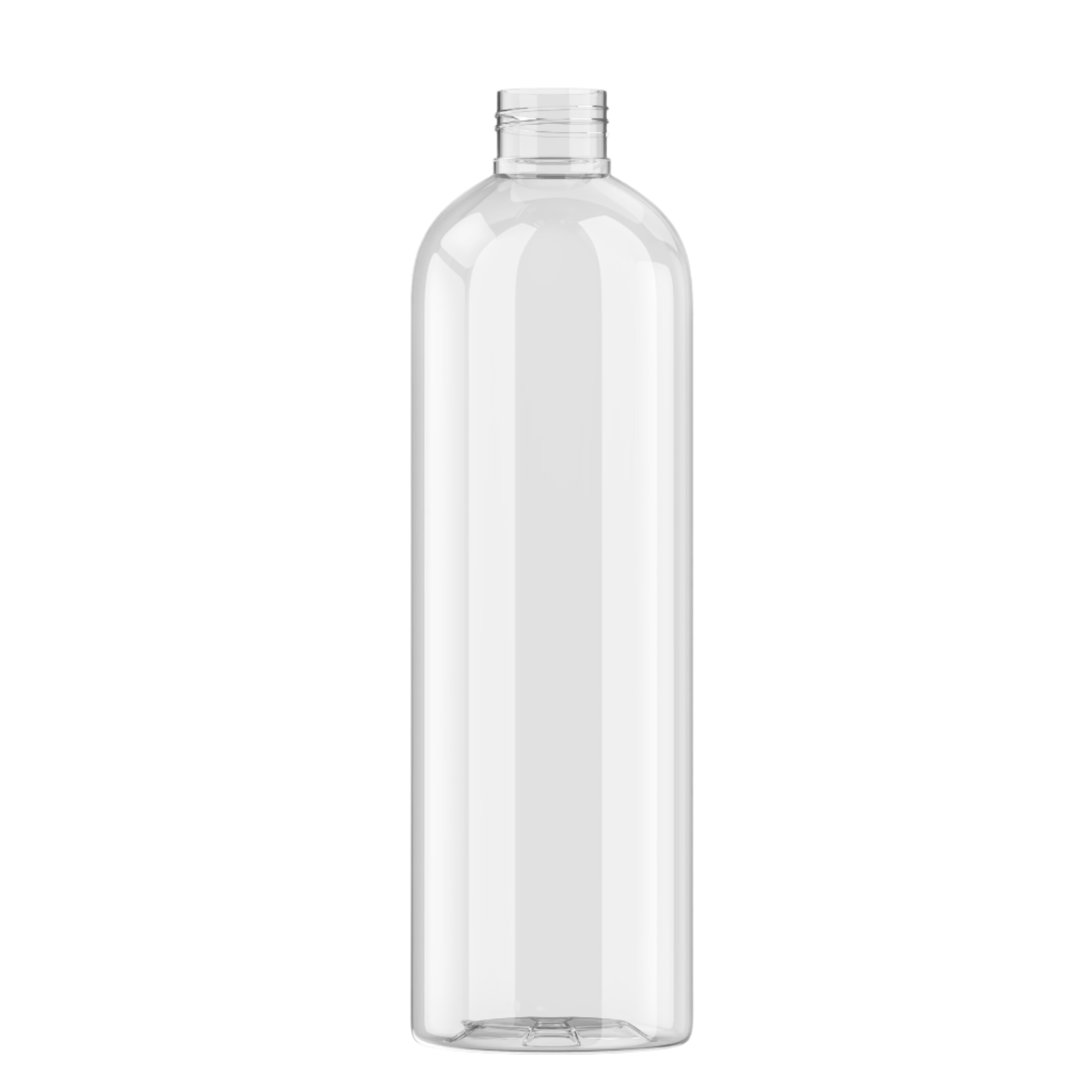 16 oz Clear PET Cosmo Round Bottle with 28-400 Neck