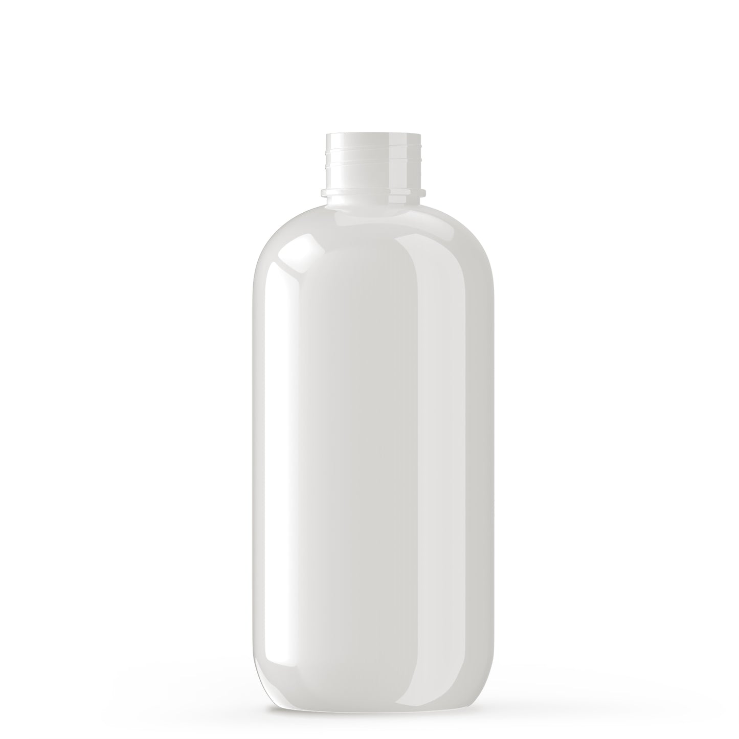 8 oz Boston Round White PET 24mm-410