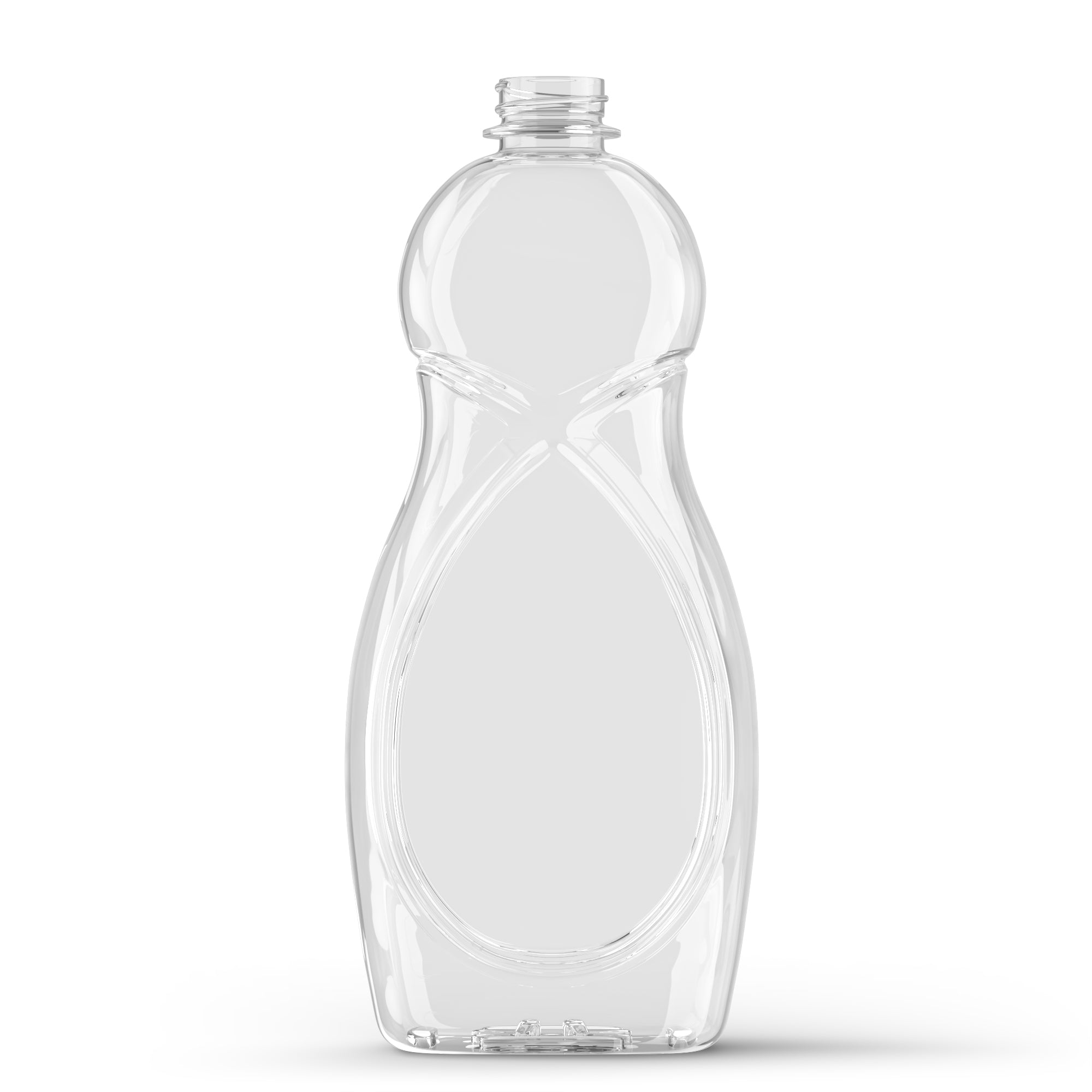 24 oz Clear PET Dish Soap Bottle 28-400 Neck Finish